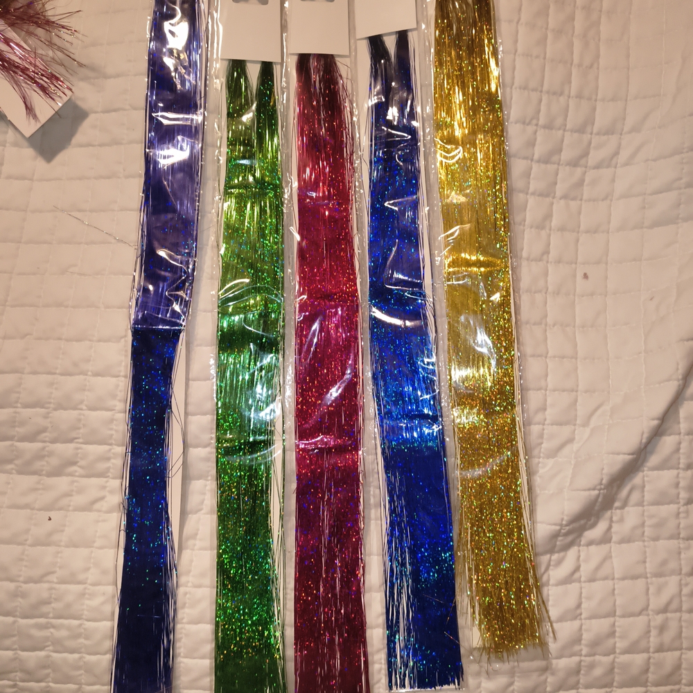 Vibrant Multicolor Tinsel Hair Extensions